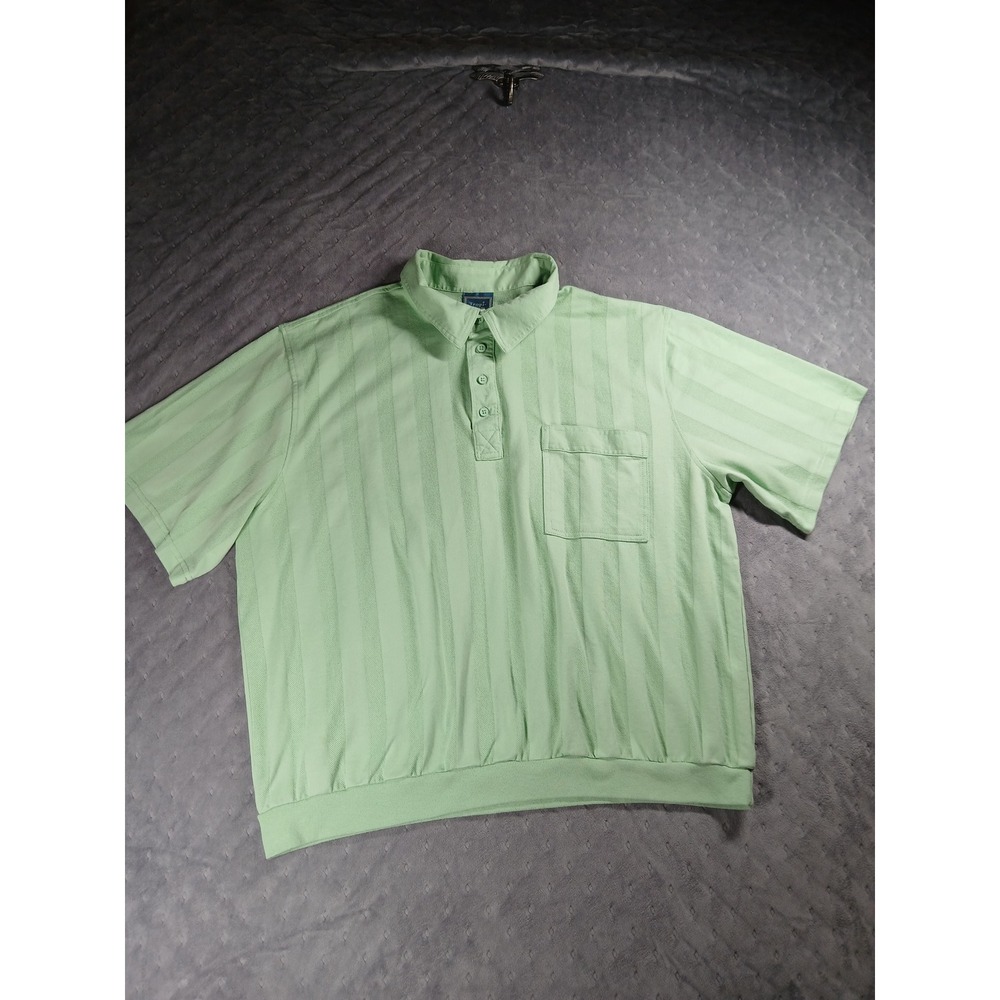 Vtg Tropi-Cool 2XL Mint Green Polo Shirt, Grandpa-core. Retro Golf. 80s/90s Dad